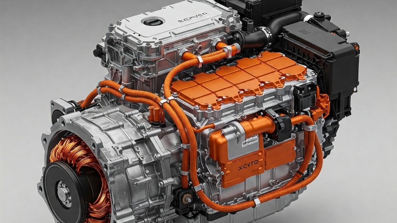 Motor eléctrico de auto.