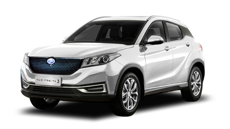 SUV eléctrica Seres 3 color blanco.  